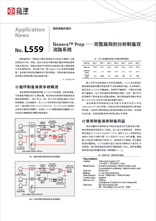 Nexera™Prep——完整高效的分析制备双流路系统